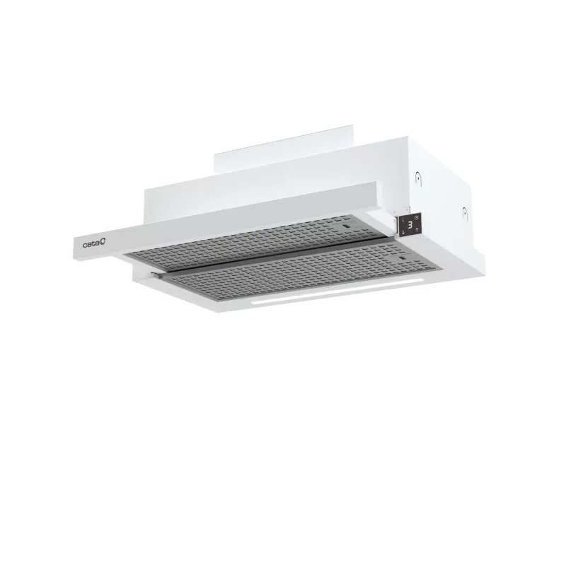 Kalusteisiin asennettava liesituuletin CATA TFH 6830 GWH 600 m³/h valkoinen kosketusohjaus