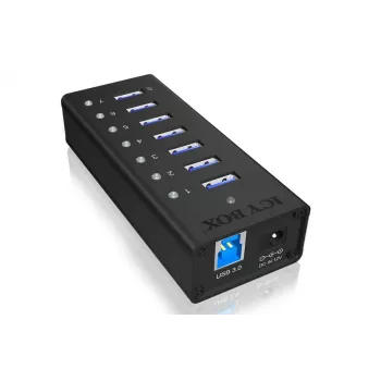 ICY BOX IB-AC618 USB 3.2 Gen 1 (3.1 Gen 1) Type-B 5000 Mbit/s musta