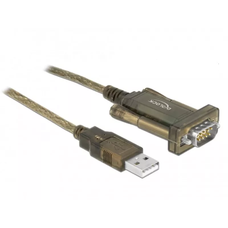 Sarjakaapeli DeLOCK 64073 USB Type-A DB-9 läpinäkyvä 2m
