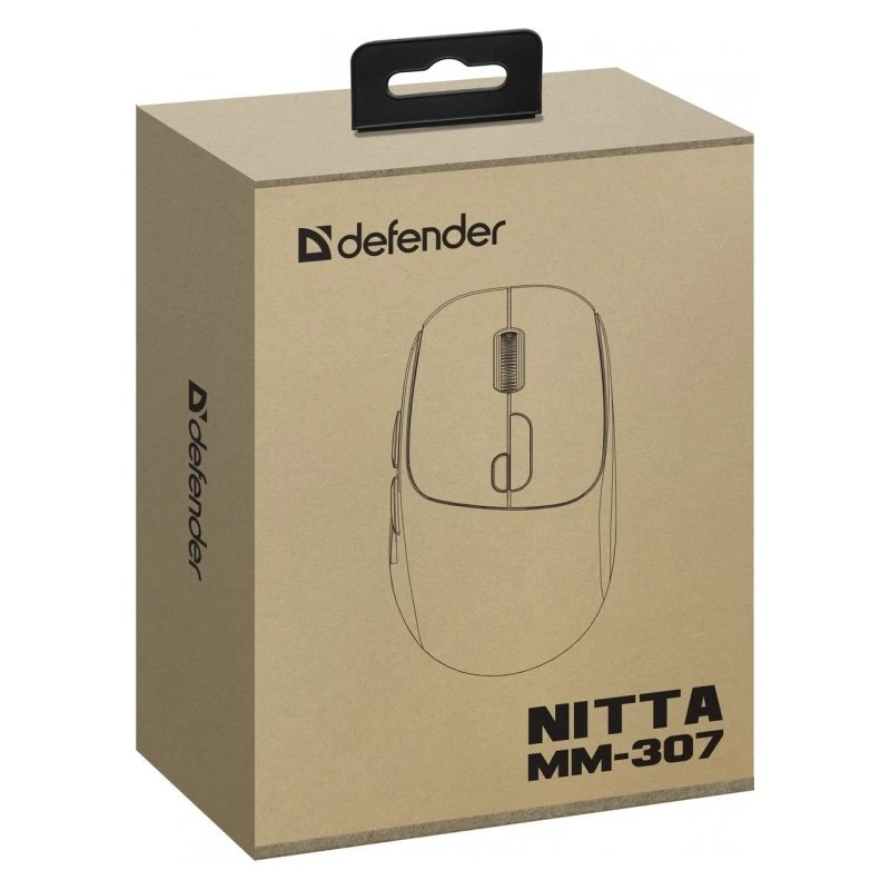 Hiiri Defender NITTA MM-307 RF+BT OPTINEN 1600dpi 6T VALKOINEN