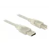 USB-kaapeli DeLOCK 83895 USB 2.0 3 m USB A USB B läpinäkyvä
