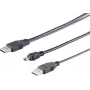 USB-Y-kaapeli ShiverPeaks 77150 — 2× USB-A – USB-B Mini (5-napainen) virtakaapeli