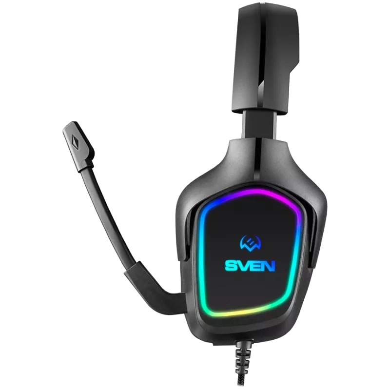 Peliheadset mikrofonilla AP-U750MV, musta (USB, RGB)