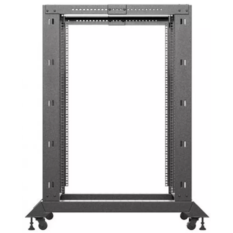 Lanberg Open Rack 22U musta (22HE, 19 tuuman rack), palvelinrack, musta