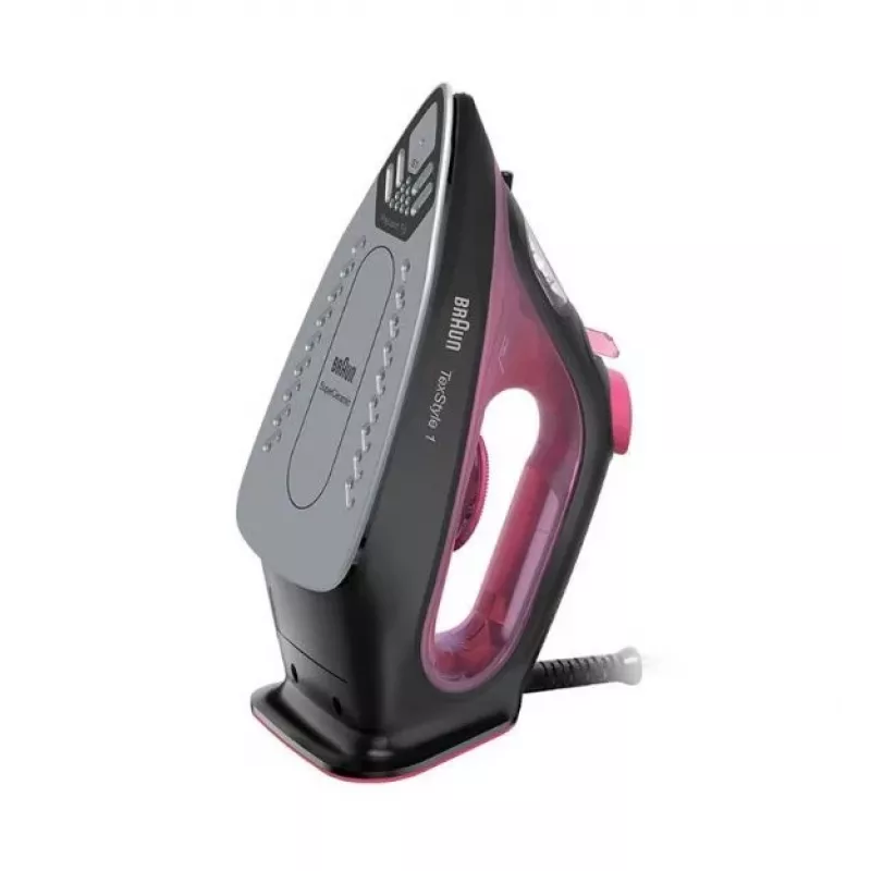 Braun TexStyle 1 kuiva- ja höyrysilitysrauta keraaminen pohja 2000 W musta, violetti