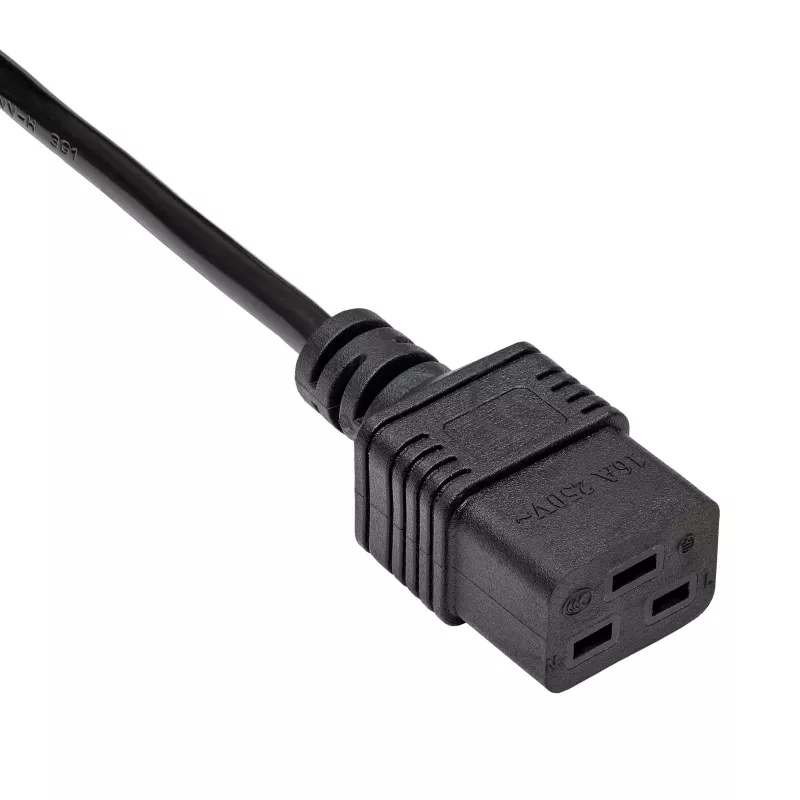 Akyga AK-UP-03 palvelimen jatkokaapeli IEC C20 - C19, 1,8 m, musta