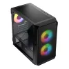Tietokonekotelo Logic Concept Portos Mini ARGB Micro ATX musta