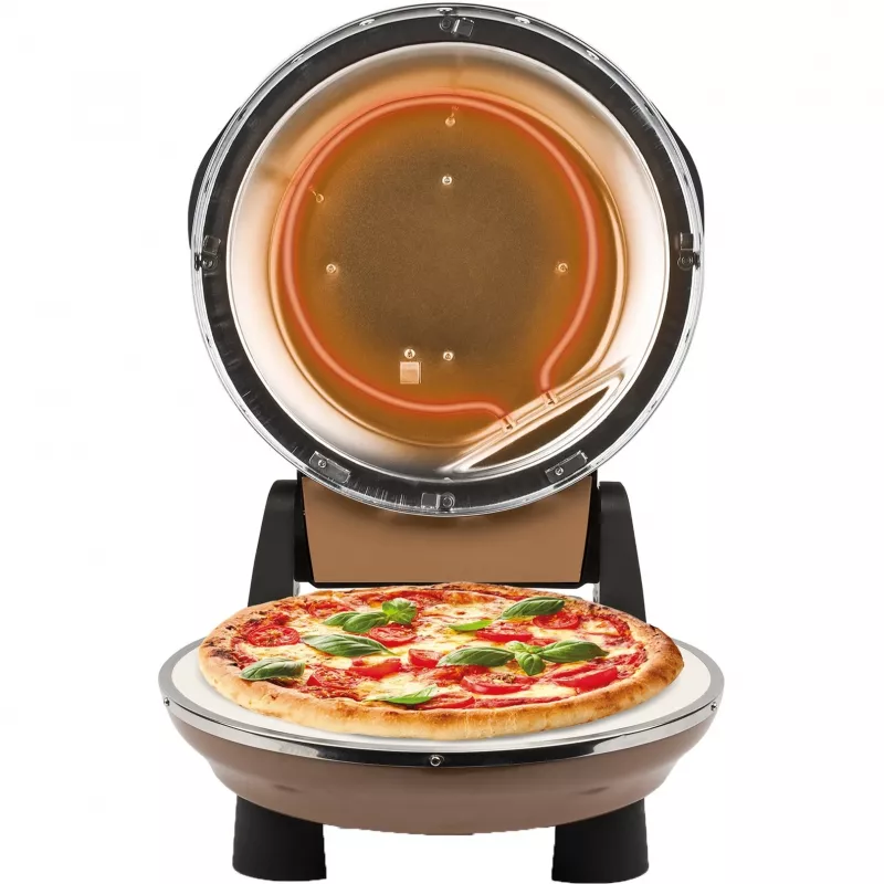 Pizzauuni Napoletana (kupari, 1 200 W, pizzat Ø 31 cm, 2 kiveä)