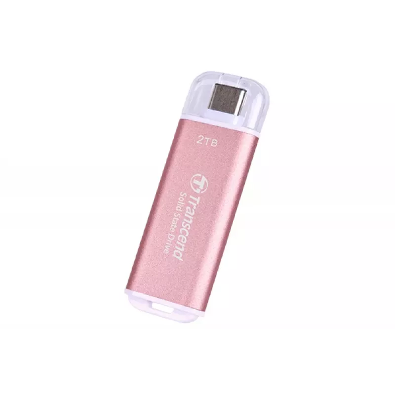 Transcend ESD300P 2 Tt kannettava SSD, USB-C 10 Gbps, vaaleanpunainen, TS2TESD300P