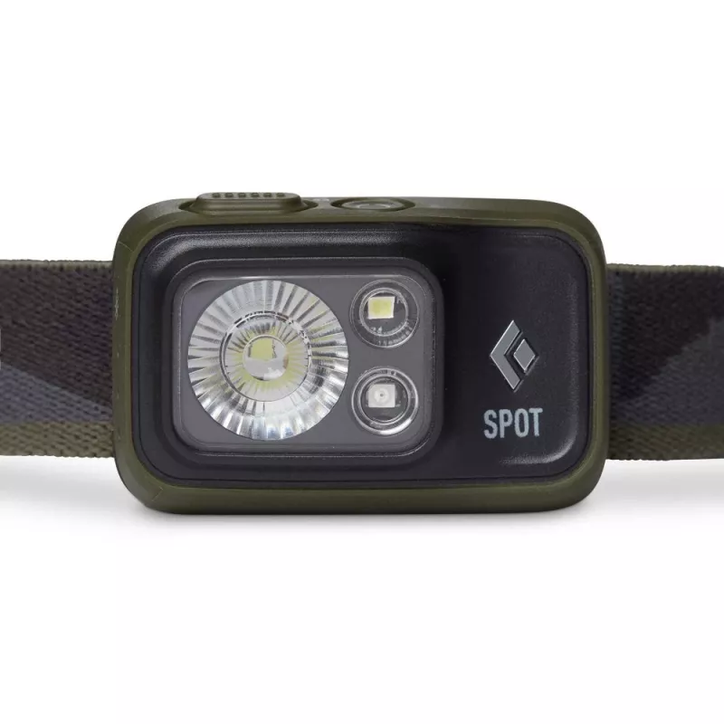 Otsalamppu Black Diamond Spot 400 – 400 lm, LED, IPX8 vedenpitävä, AAA, valaisuetäisyys 12–100 m, musta