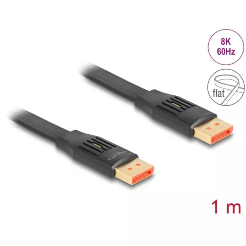 DeLOCK DisplayPort lattakaapeli 8K 60 Hz 1 m