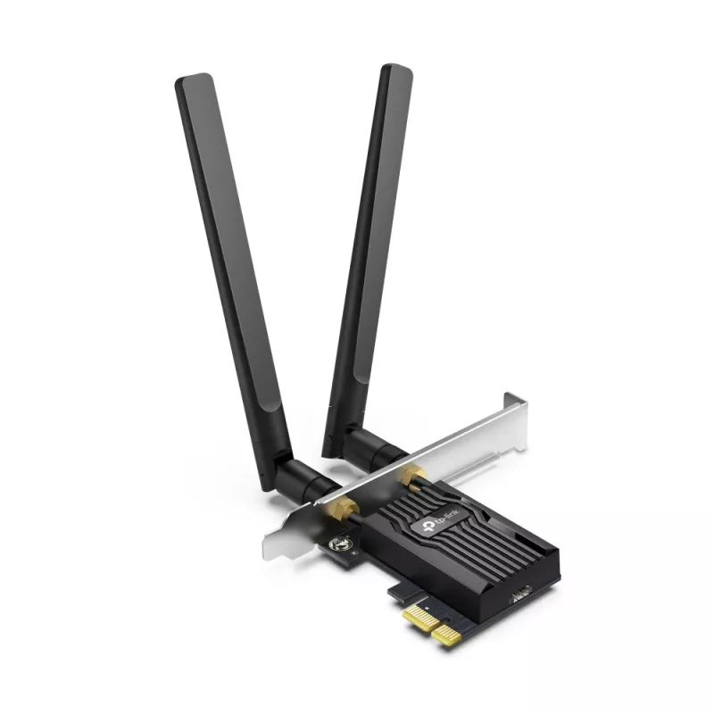 Wi-Fi 6 Bluetooth PCIe -sovitin TP-LINK Archer TX10E AX900 — PCIe-kortti, AX900 Wi-Fi 6, Bluetooth