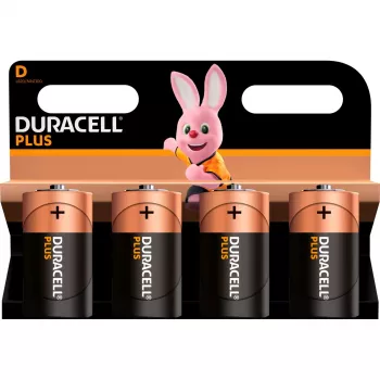 Duracell Plus NEW MN1300 LR20 D-paristo alkaline 1,5 V — 4 kpl:n pakkaus