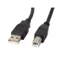Lanberg CA-USBA-10CC-0030-BK USB-kaapeli 3 m USB 2.0 USB B musta (CA-USBA-10CC-0030-BK)