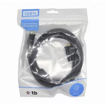 TB VGA-kaapeli 15M-15M 1,8 m musta-kulta (AKTBXVGAMMG180B)
