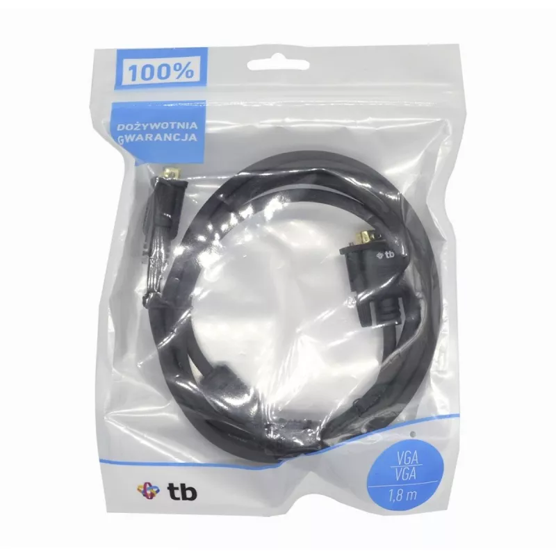 TB VGA-kaapeli 15M-15M 1,8 m musta-kulta (AKTBXVGAMMG180B)