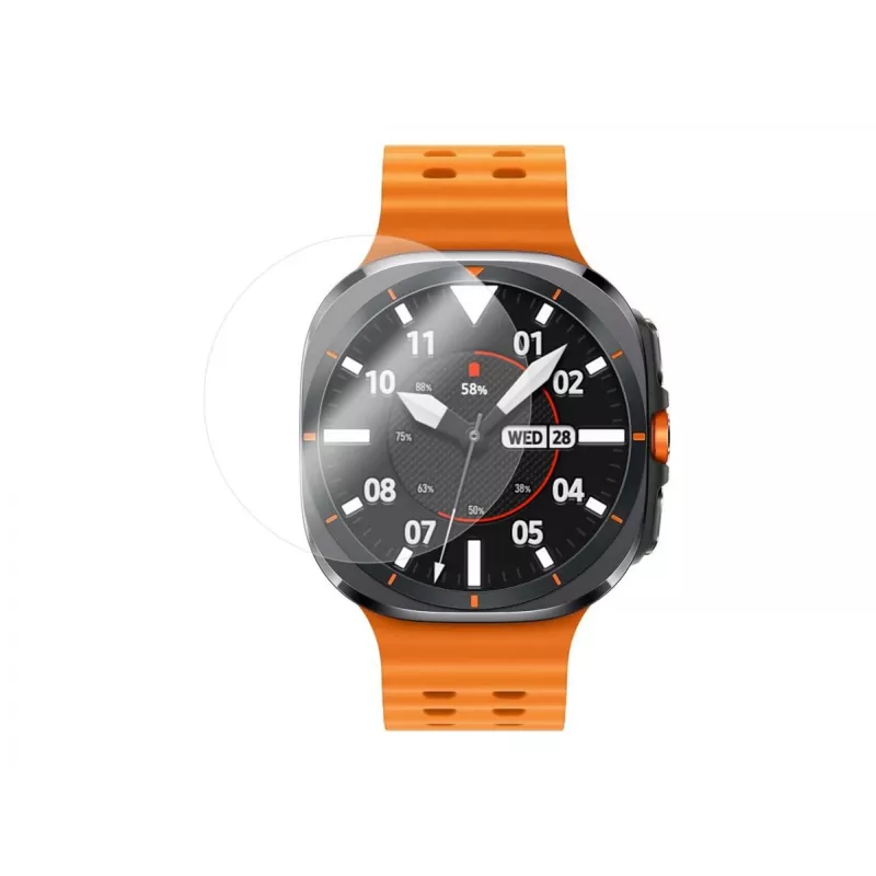 Tempered Glass näytönsuoja FIXED Samsung Galaxy Watch Ultra -kelloon – kirkas, 2 kpl