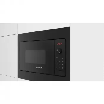 Siemens iQ300 BF523LMB3 mikroaaltouuni musta, ruostumaton teräs pelkkä mikroaaltouuni kalusteisiin asennettava 20 l 800 W