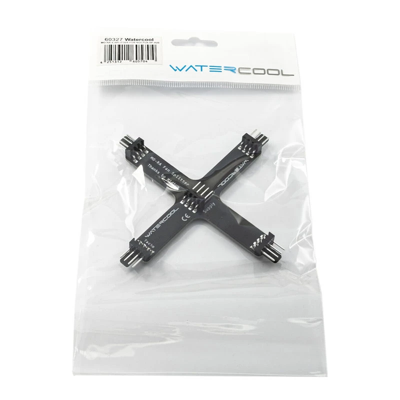 Jäähdyttimen jakaja Watercool MO-RA X-Splitter Noctua NF-A20-tuulettimille