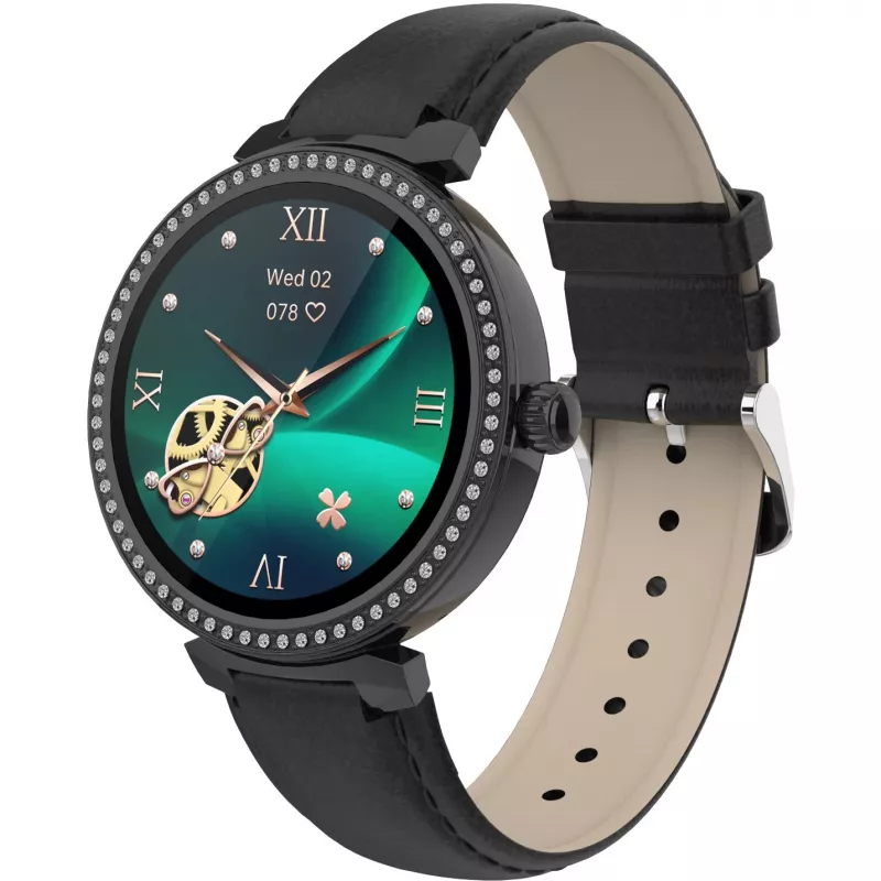 Denver SWC-342B älykello, 3,05 cm (1,2") IPS-kosketusnäyttö 240 x 240 pikseliä, Bluetooth, musta