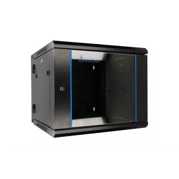 Extralink rack-asennuskaappi 6U 600x600 AZH musta seinäasennettava, kääntyvä