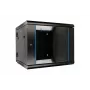 Extralink rack-asennuskaappi 6U 600x600 AZH musta seinäasennettava, kääntyvä