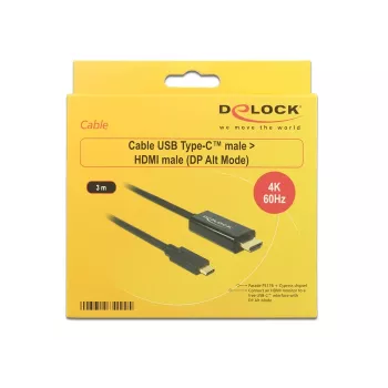 Videokaapeliadapteri DeLOCK 85292 USB Type-C - HDMI 3 m musta