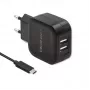 Qoltec 50188 laturi mobiililaitteille kannettava tietokone, älypuhelin, älykello, tabletti, puhelin, yleislaturi musta AC, DC sisäkäyttöön