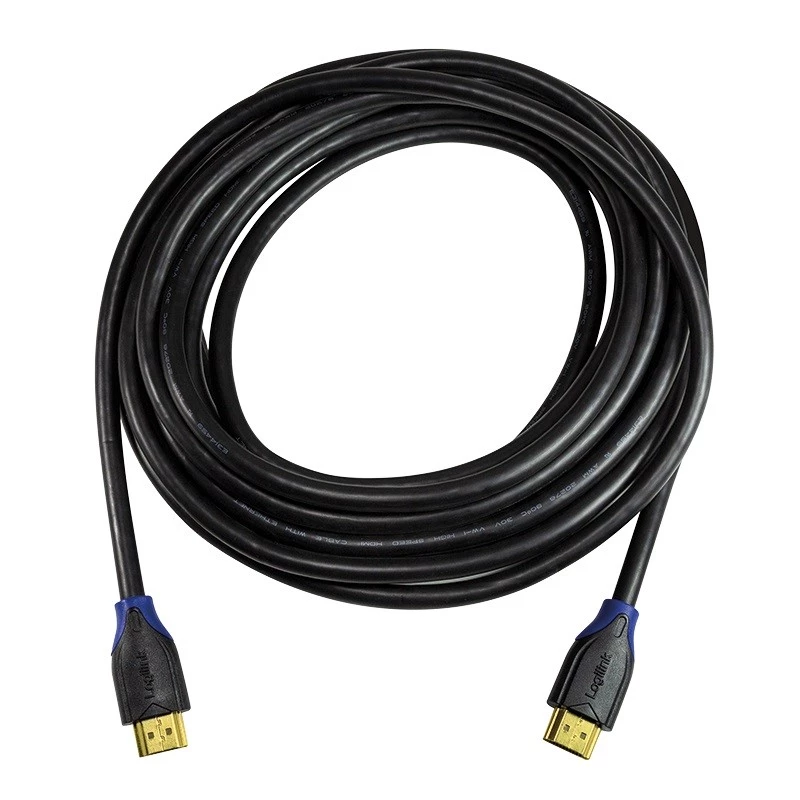 LogiLink CH0062 High Speed HDMI 2.0 -kaapeli Ethernetillä, 4K/60Hz Ultra HD, 3D, kullatut liittimet, 2 m, musta