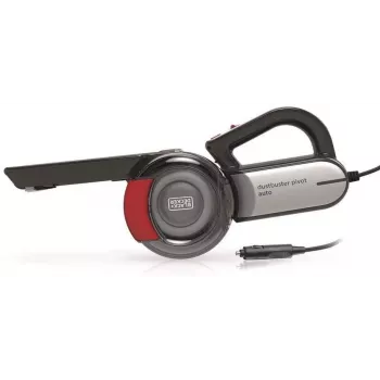 Käsipölynimuri Black & Decker PV1200AV — kuiva-verhoilupuhdistin, 12 V, 0,44 L, 12,5 W, 5 m kaapeli, harmaa/punainen