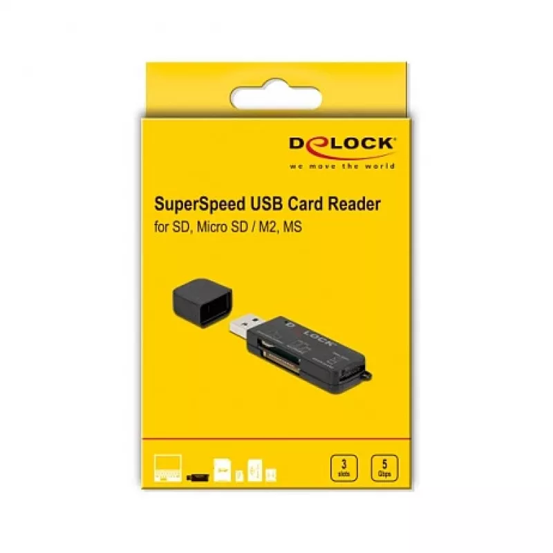 Kortinlukija DeLOCK SuperSpeed USB SD Micro SD MS