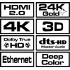 Savio CL-140 HDMI-kaapeli 7,5 m HDMI tyyppi A (Standard) musta, punainen