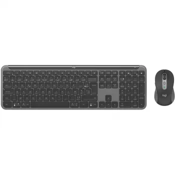 Logitech Signature ohut Combo MK950 - näppäimistö-hiiri-sarja - 100% - täysikokoinen - langaton - Bluetooth 5,1 LE - AZERTY - ranska - grafiitti (920-012485)