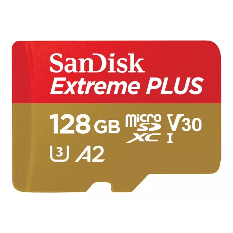 Western Digital Extreme Plus Microsdxc 128GB+SD-sovitin 200MB/S 90MB/S A2 C10 V3 (SDSQXBD-128G-GN6MA)