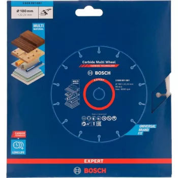 Katkaisulaikka Bosch EXPERT Carbide MultiWheel 180 mm Ø, reikä 22,23 mm