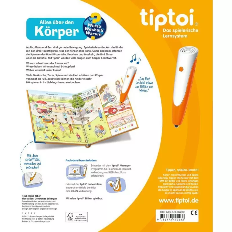 tiptoi Wieso? Weshalb? Warum? Alles über den Körper, oppikirja