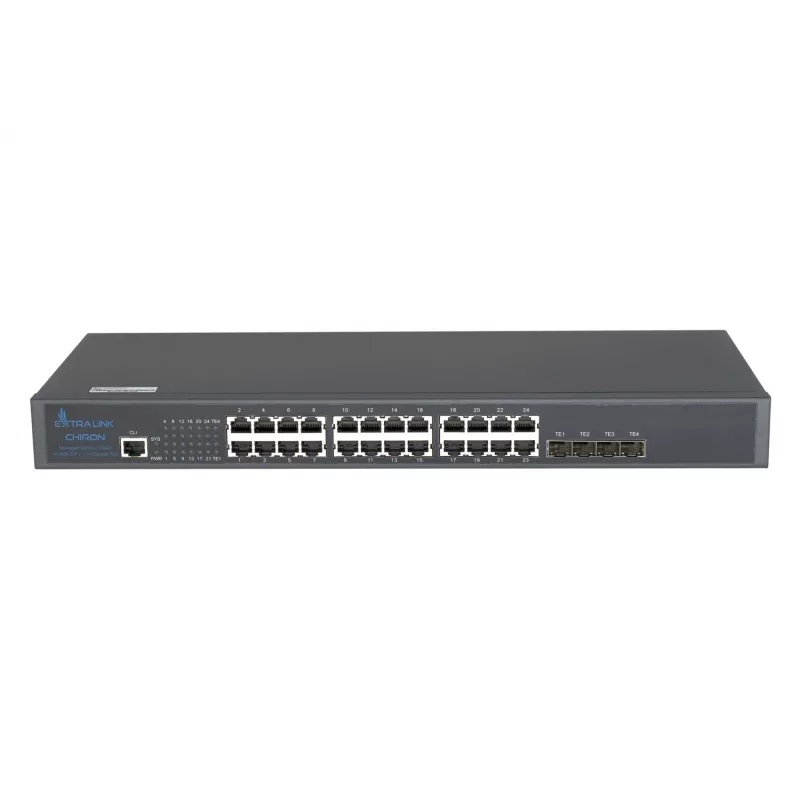 Hallittava kytkin Extralink Chiron 24x RJ45 1000Mb/s 4x SFP+ L3