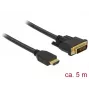 Videokaapeliadapteri DeLOCK 85656 5 m HDMI tyyppi A DVI musta