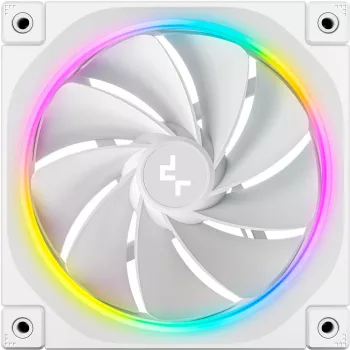 DeepCool FL12R 120 mm PC-tuuletin, valkoinen, 2150 RPM, aktiivinen PFC, ARGB-taustavalo