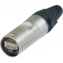 Neutrik RJ45 etherCON CAT6 A pistoke, suora napa: 8P8C NE8MX6 nikkeli NE8MX6 1 kpl (NE8MX6)