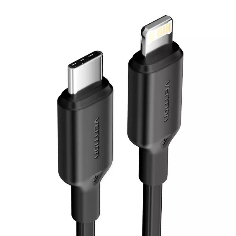 USB-C–Lightning-kaapeli 3A 480Mbps 1 m musta
