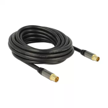 Koaksiaalikaapeli RG-6/U DeLOCK 88925 5 m IEC musta