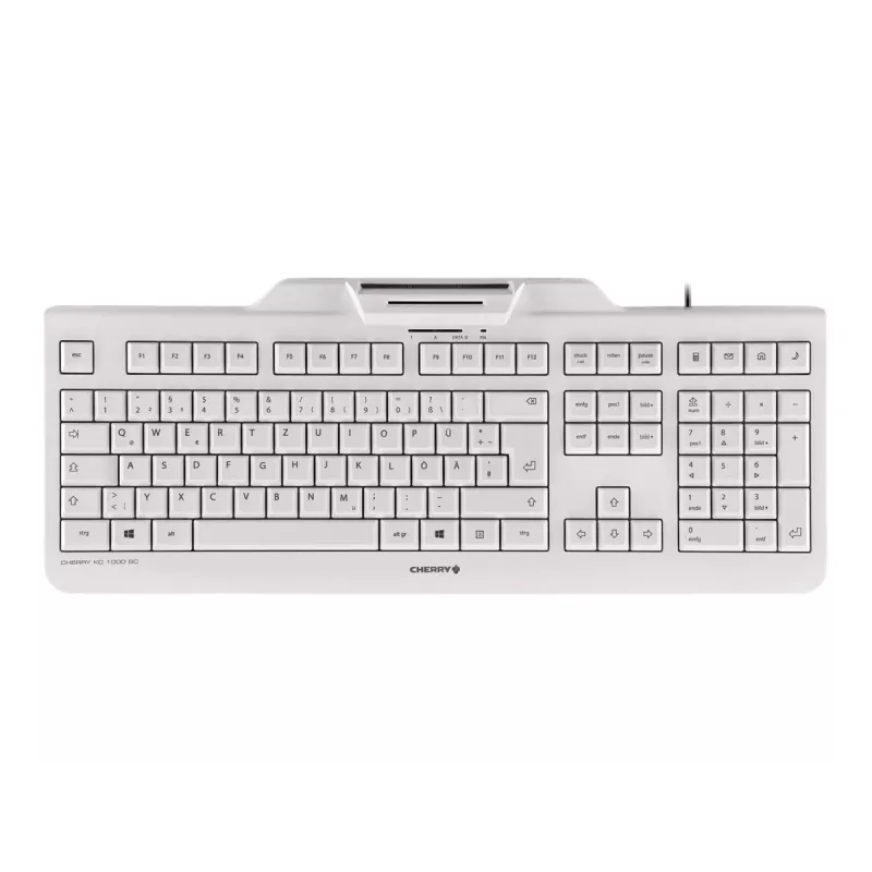 CHERRY KC 1000 SC langallinen älykorttinäppäimistö vaaleanharmaa USB QWERTY UK