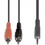 Audiokaapeli e+p B 113/2 2,5 m 2 x RCA - 3,5 mm musta