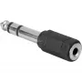 Adapteri 3,5 mm -> 6,3 mm (musta/hopea)
