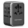 Vention 65 W GaN -matkasovitin ja laturi, 2x USB-A 2x USB-C, musta