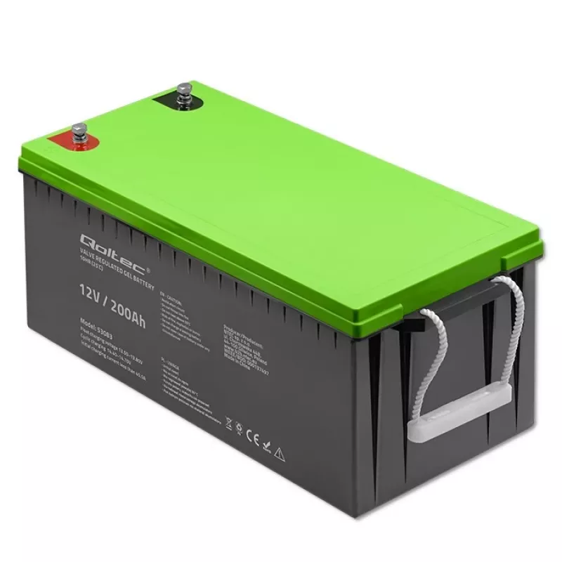 Qoltec akku geeli | 12V | 200Ah | GEL | 59,5 kg