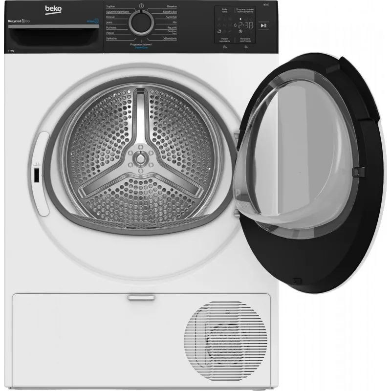 Kuivausrumpu BEKO BM3T3823WBW ohut malli