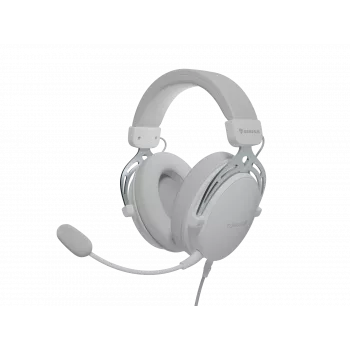 Johdolliset kuulokkeet Genesis Toron 531 valkoinen mikrofonilla, kevyt On-Ear-muotoilu