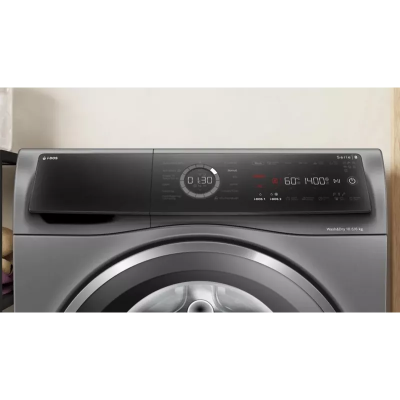 Bosch WNC254ARSN pesukone-kuivausrumpu 10,5 kg / 6 kg 1400 kierr./min harmaa